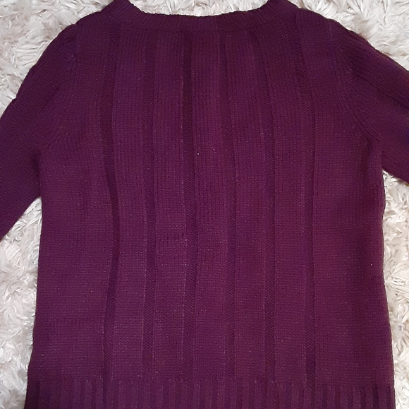Cable Knit Button Up Sweater, Small - Picture 8 of 8
